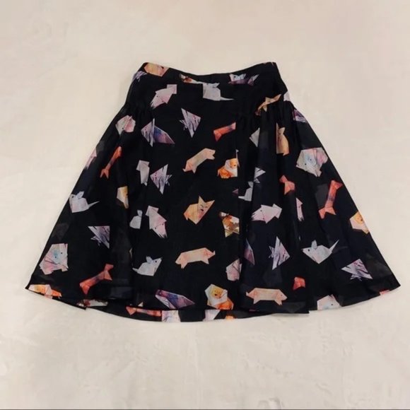 OCHIRLY cute graphic designed animal origami skirt - Picture 1 of 5